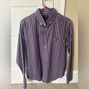 UNTUCKit Blue and Red Plaid Button Down Shirt - Men’s Medium